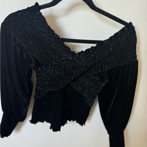 XS black suede BB Dokota long sleeve